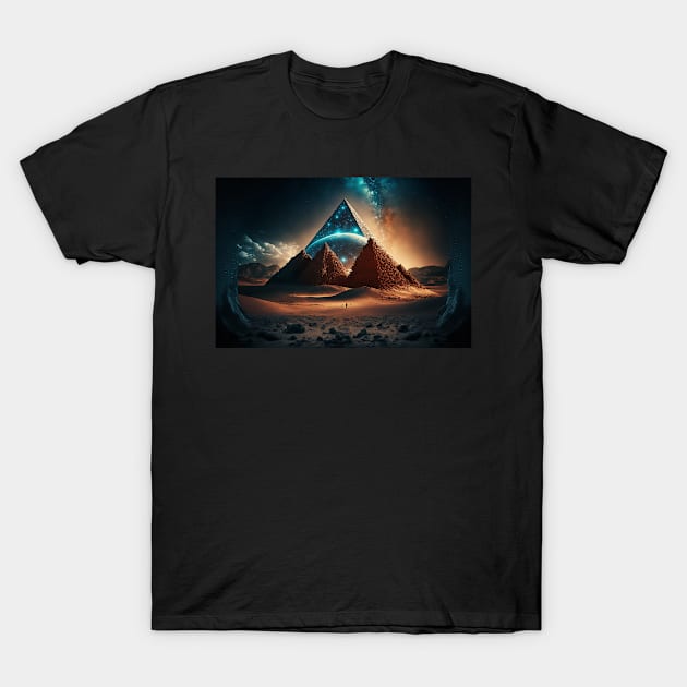 Pyramid with universe inside T-Shirt by PixelPusherArt
